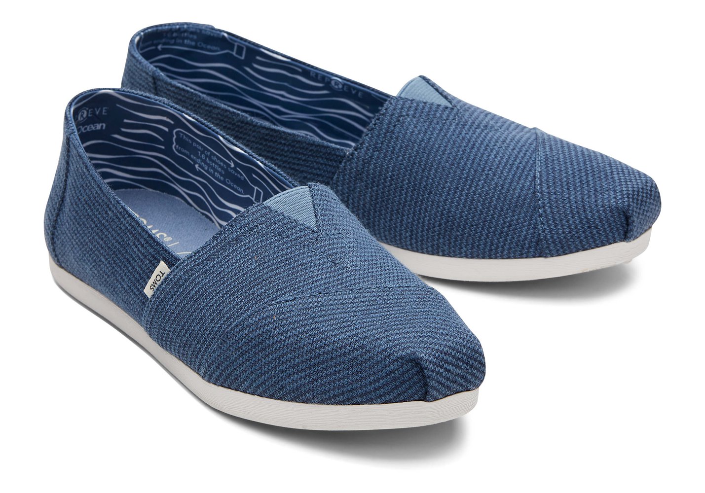 Toms Espadryle Damskie Niebieskie - Alpargata Repreve Our Ocean® - 19VTISNDL